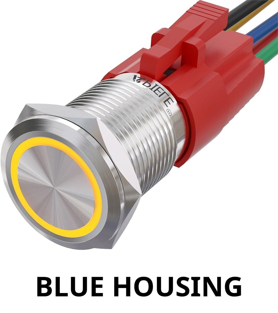 22mm Momentary Push Button Switch 12V LED Stainless Steel