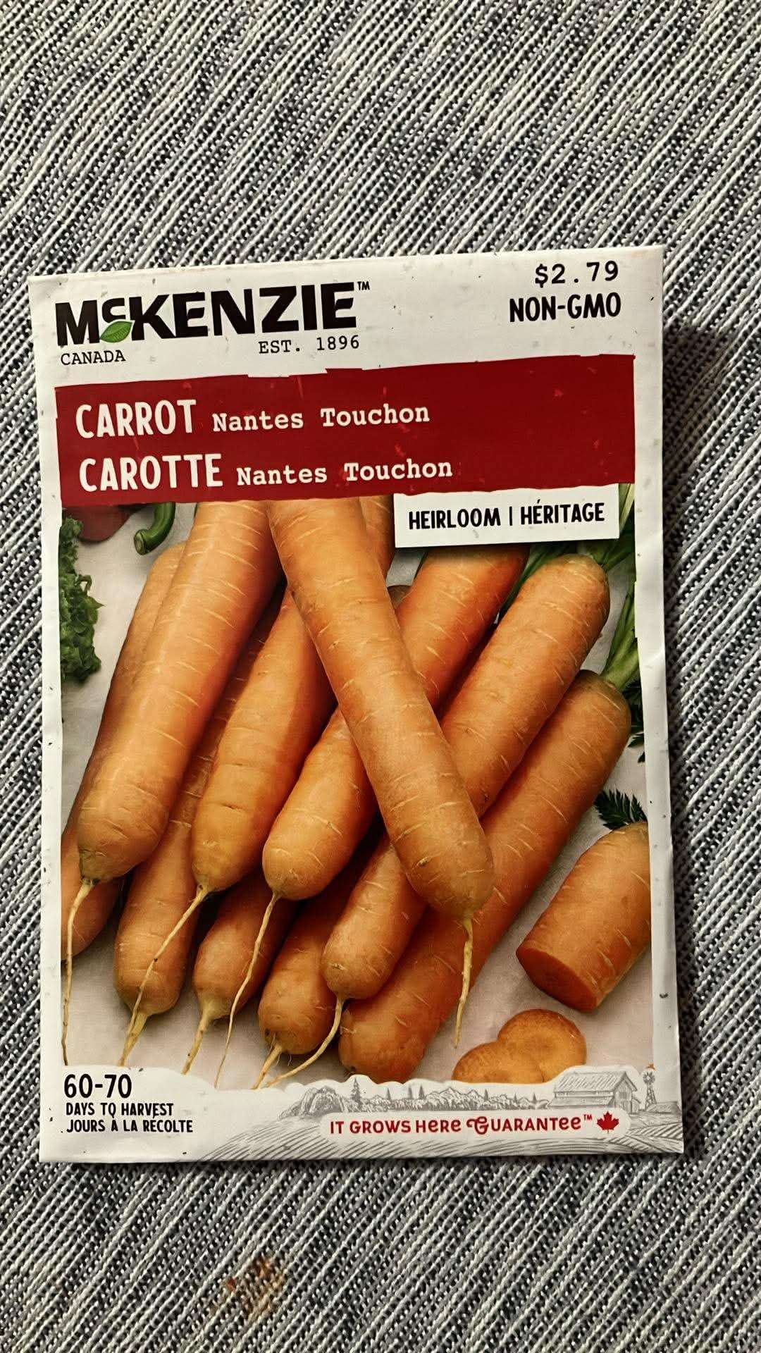 Carrot Nantes Touchon Seeds