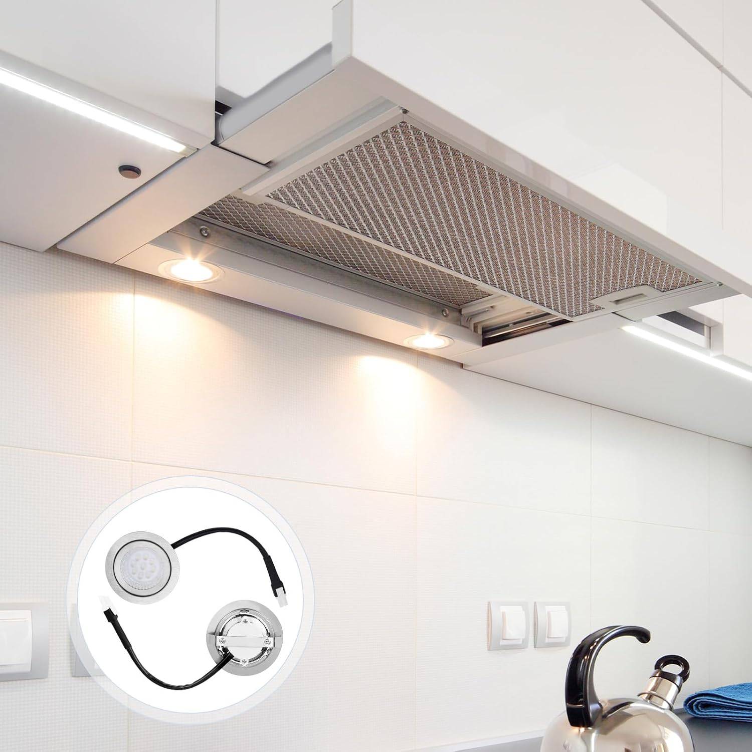 2PCS 12V LED Range Hood Lights 6500K – EL Plug