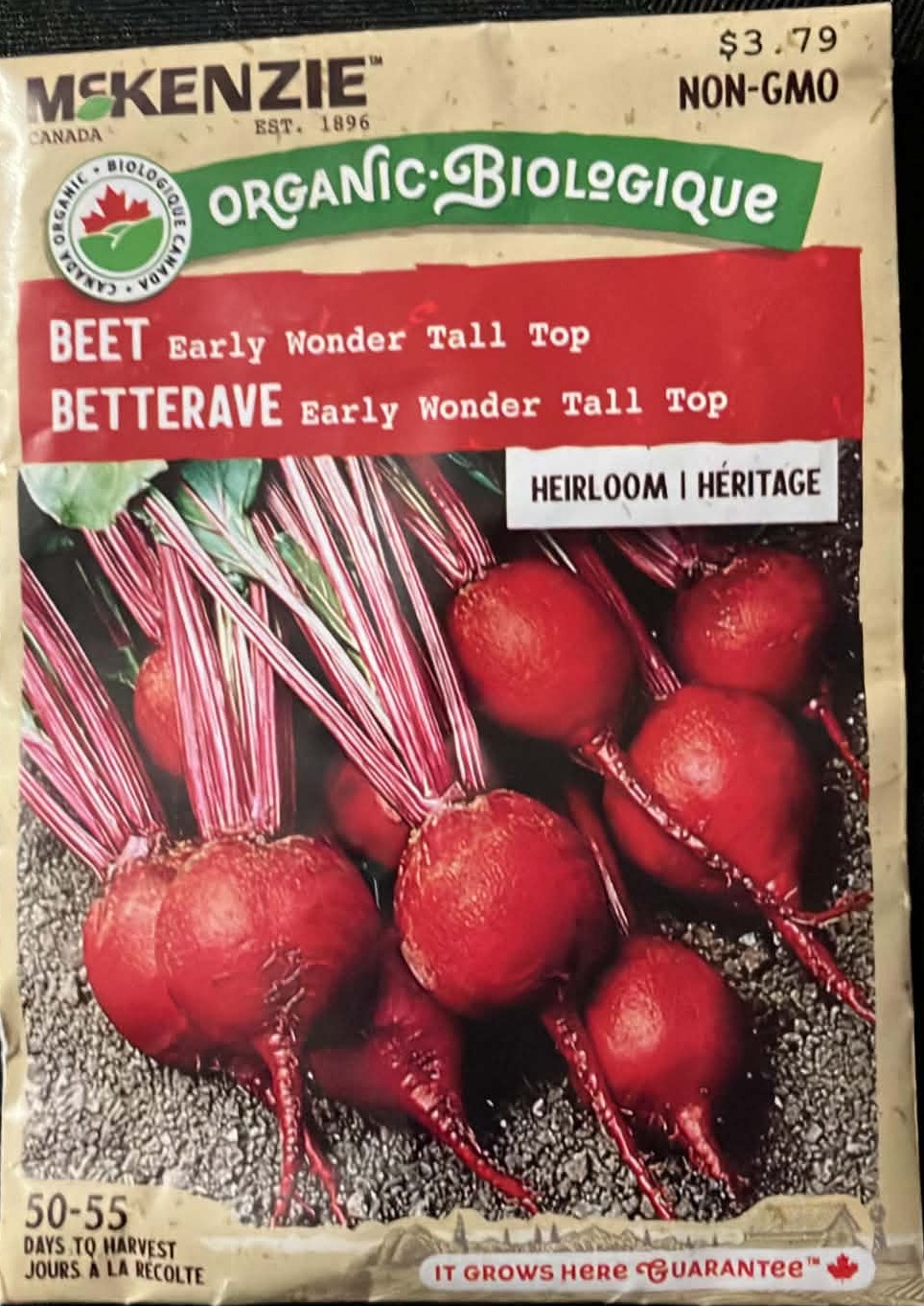Beet Early Wonder Tall Top Seeds