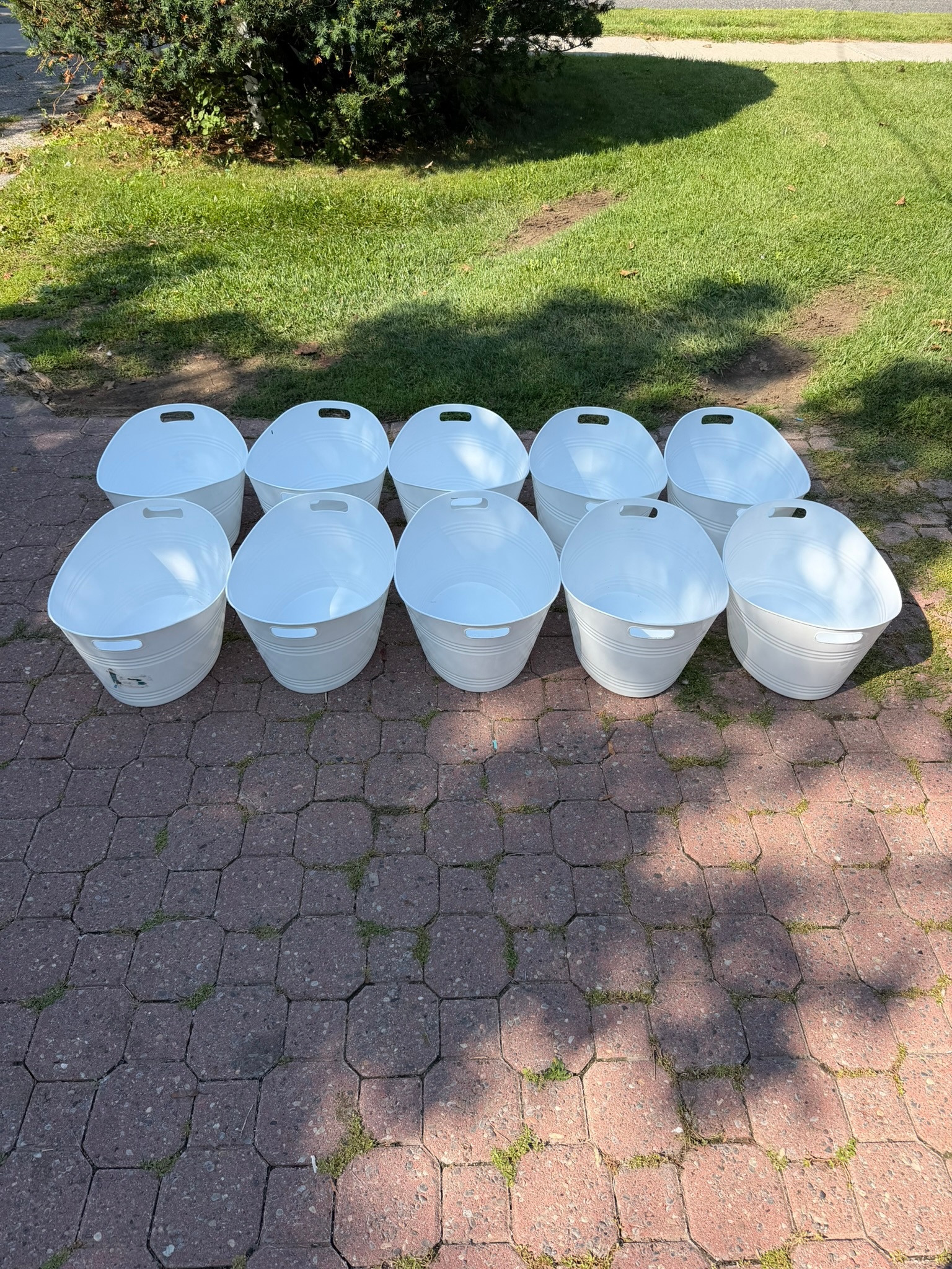Lot of White Storage Baskets