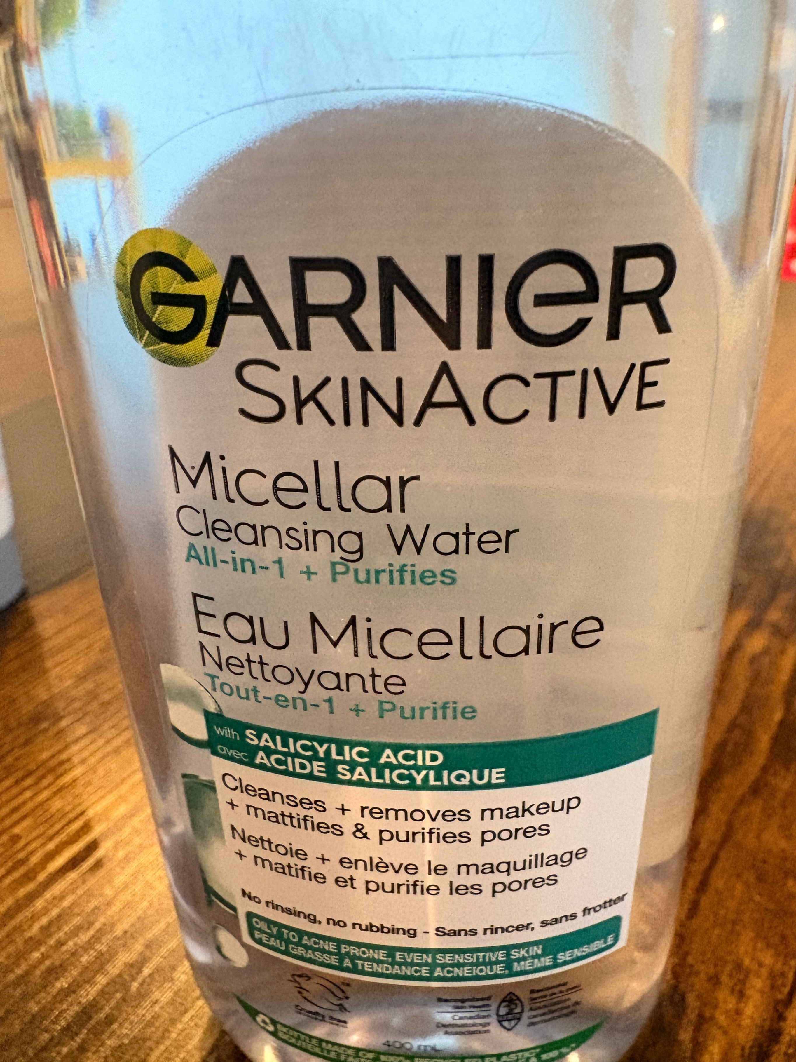 Garnier Micellar Cleansing Water + Salicylic Acid 400 mL - New - photo 2