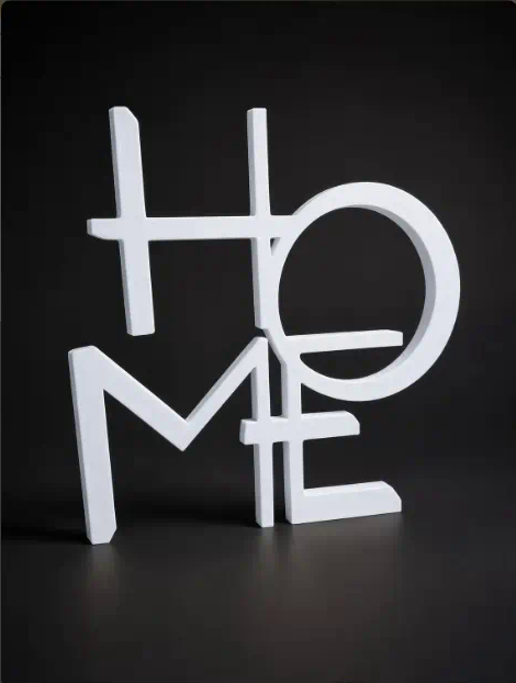 HOME Sign, 3D Printed
