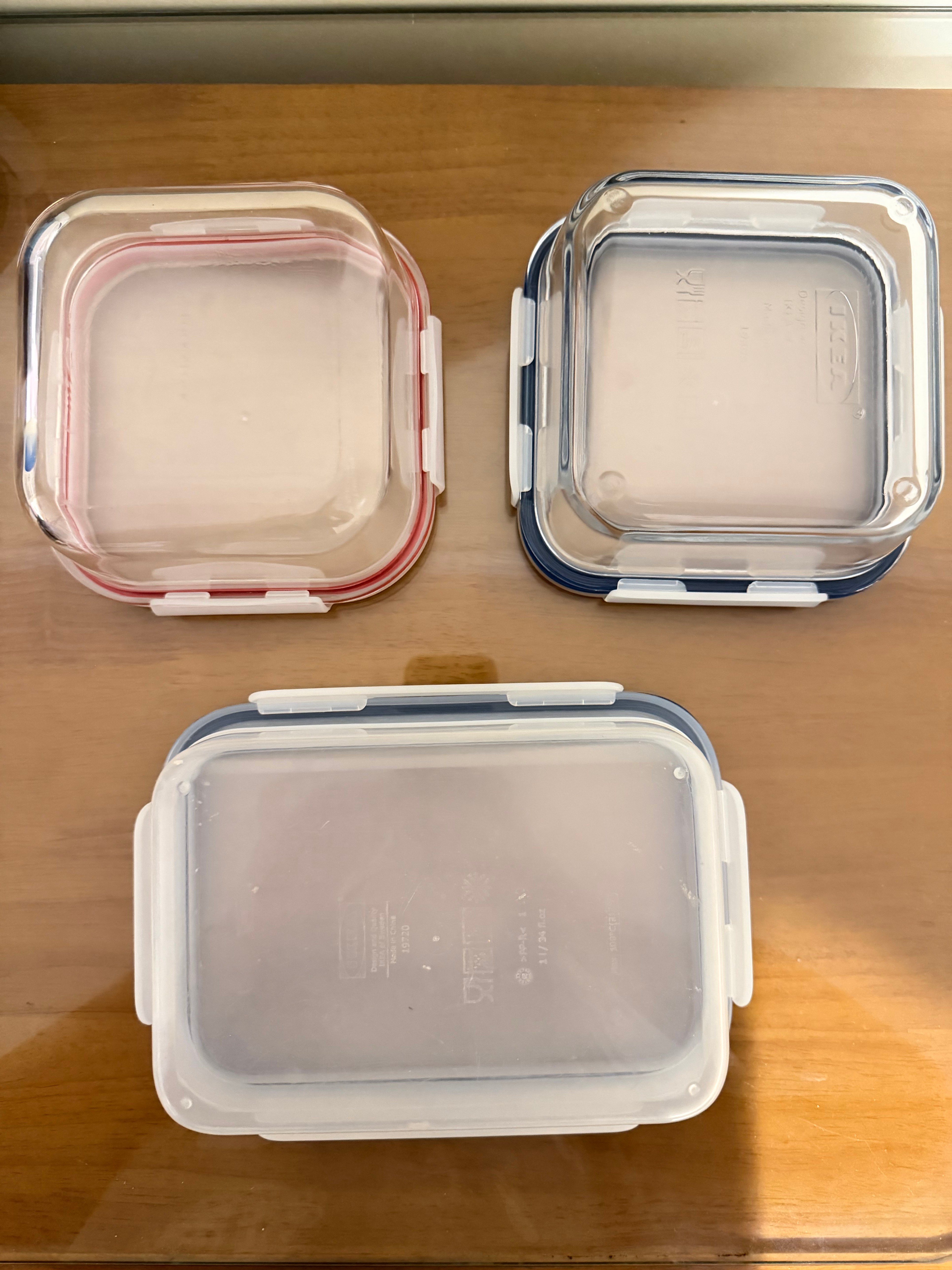 Set of 3 Glass Food Storage Containers with Locking Lids - photo 5