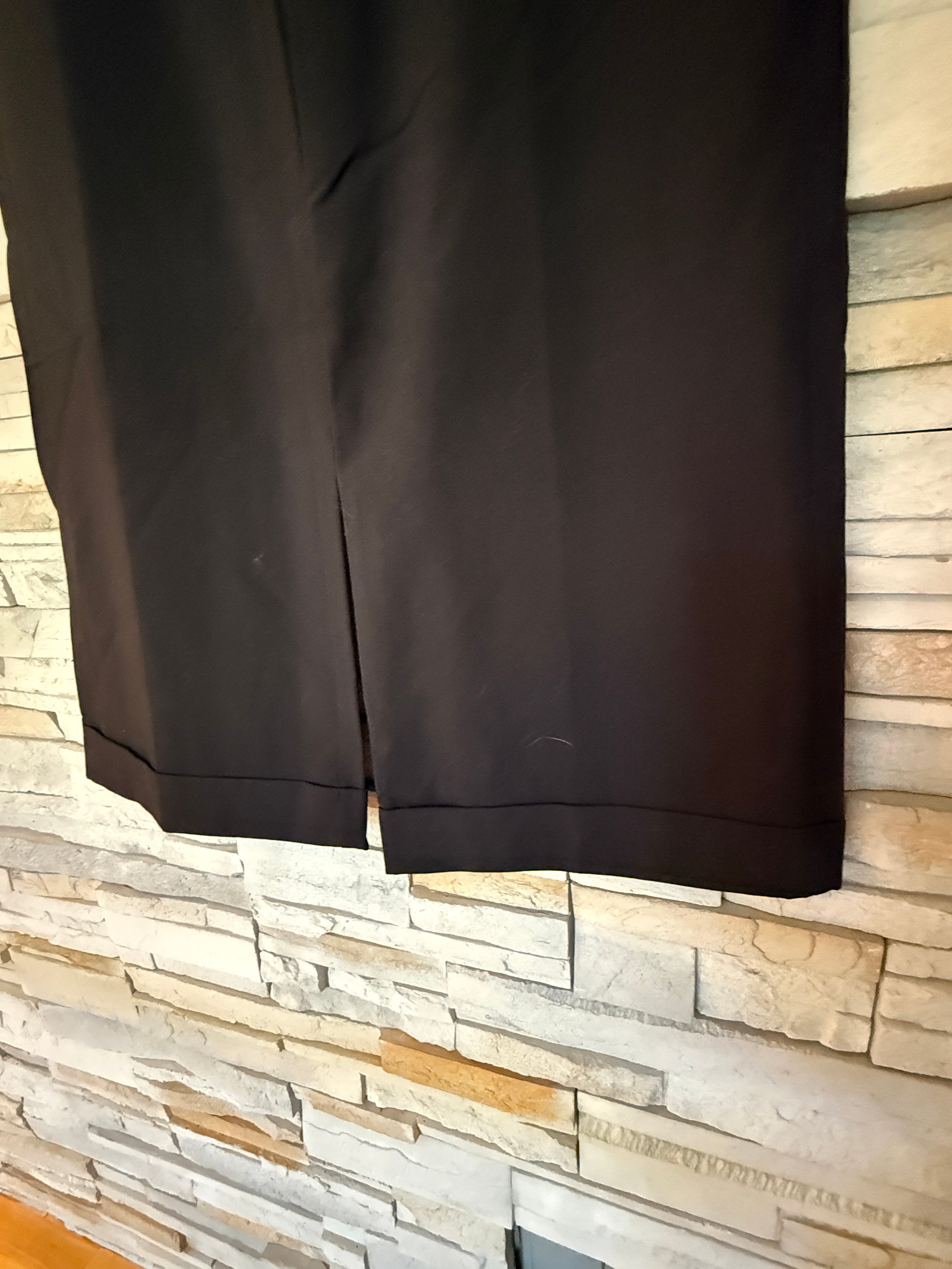 Le Chateau Black Wide Leg Trouser Pants Size 5/6 Cuffed Hem NWOT - photo 3