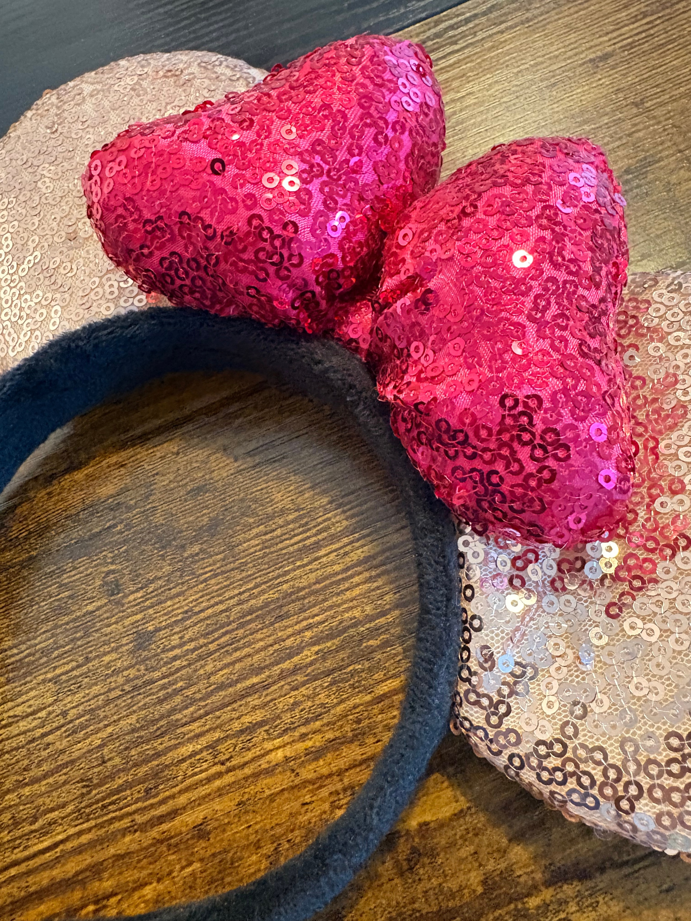 Pink Sequin Mouse Ears Headband – Halloween - photo 2
