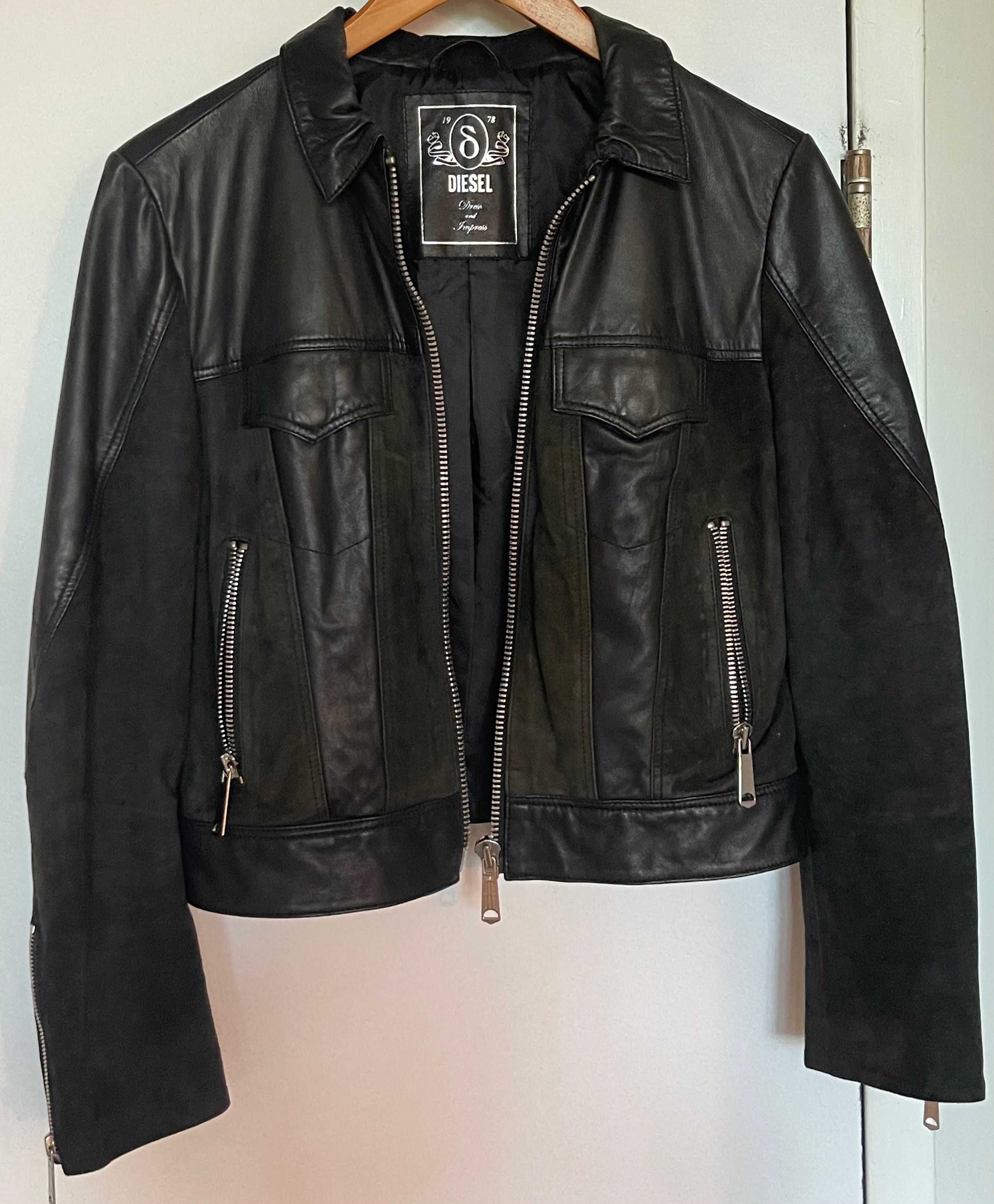 Vintage DIESEL Sheepskin & Suede Leather Jacket (S) - photo 2