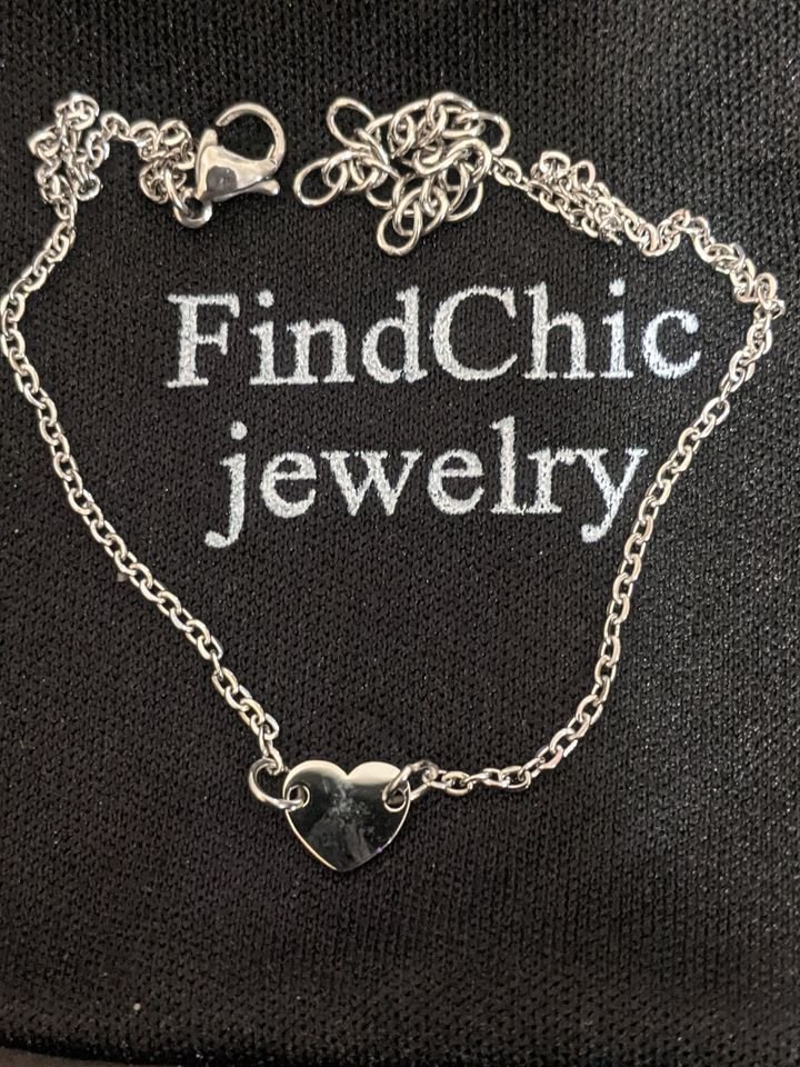FindChic Personalized Cute Heart Charm Bracelets, letter B, New