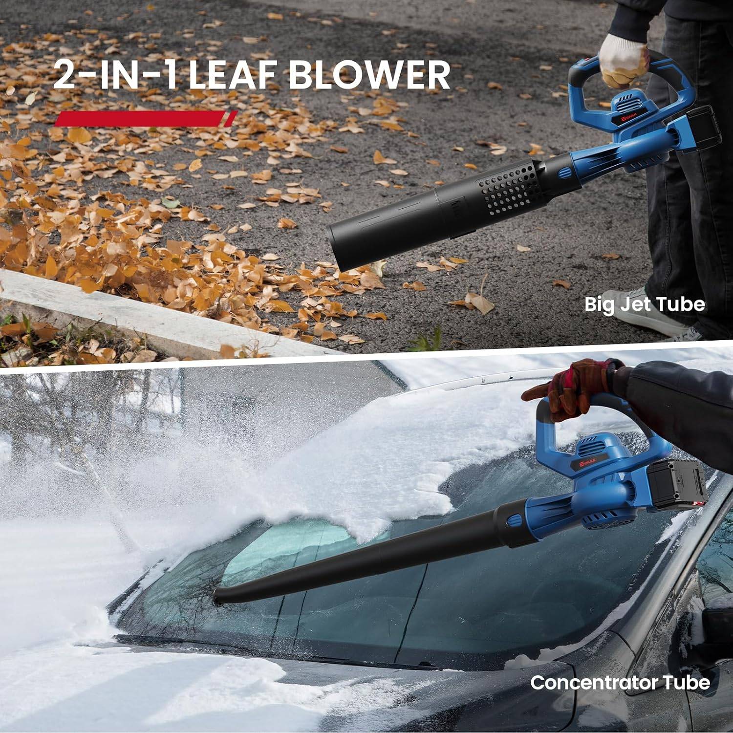 Enhulk 20V 4.0Ah Upgraded Battery Powered 2-in-1 Leaf Blower - photo 4