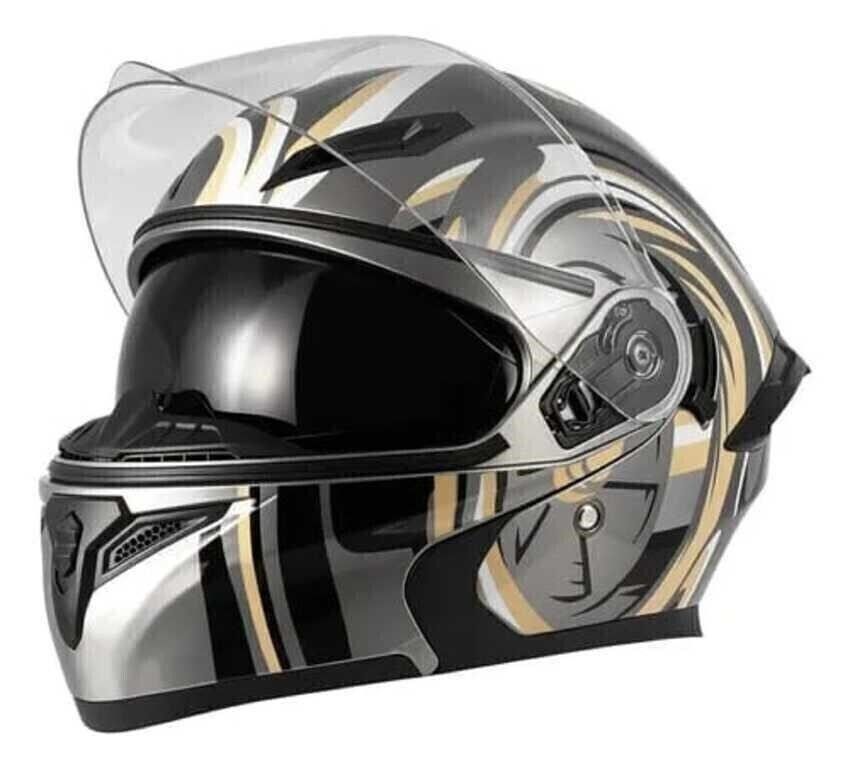 New VCAN VX28 Full Face Flip-Up Motorcycle Helmet ECE & DOT, L - photo 4