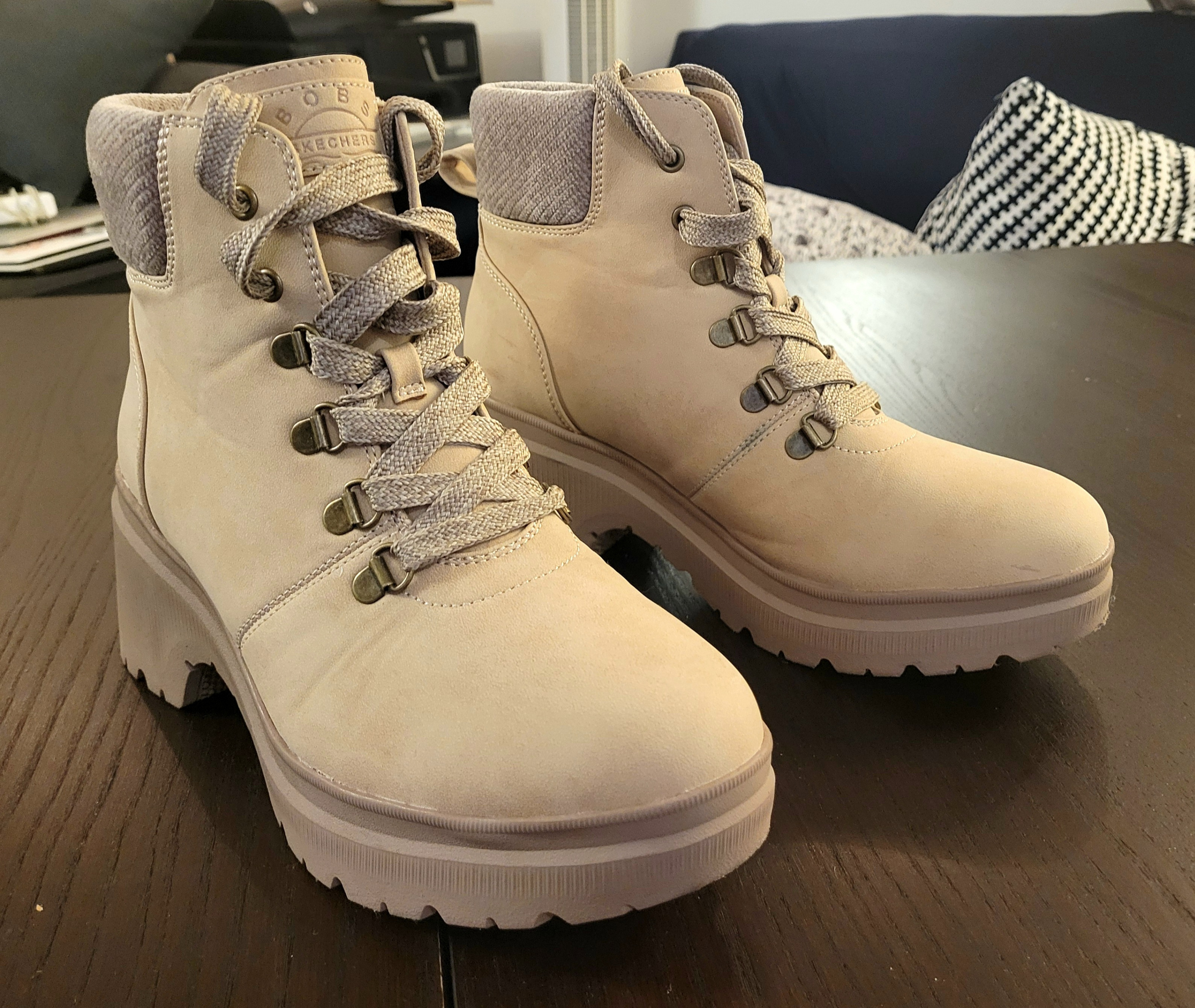 SKETCHERS BOBS - Tan Brown Boots Size Women 8.5