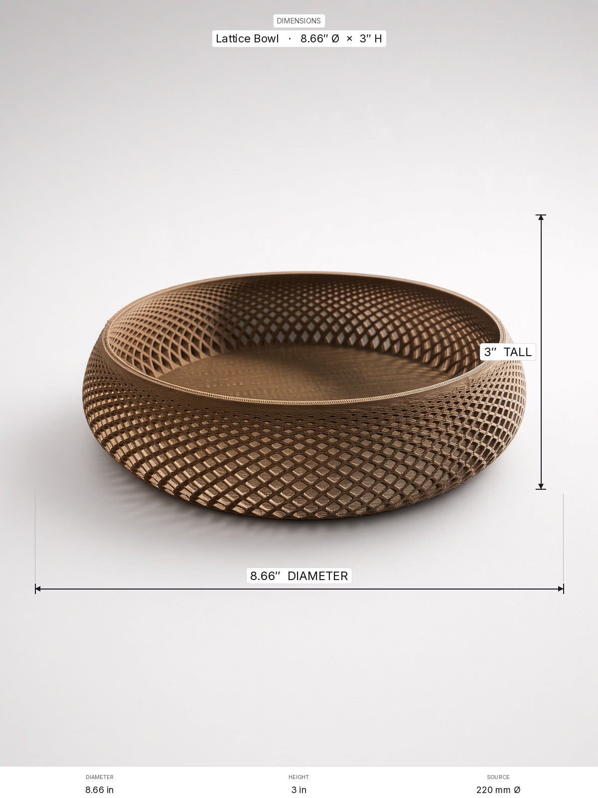 Lattice Bowl, 3D Printed - photo 4
