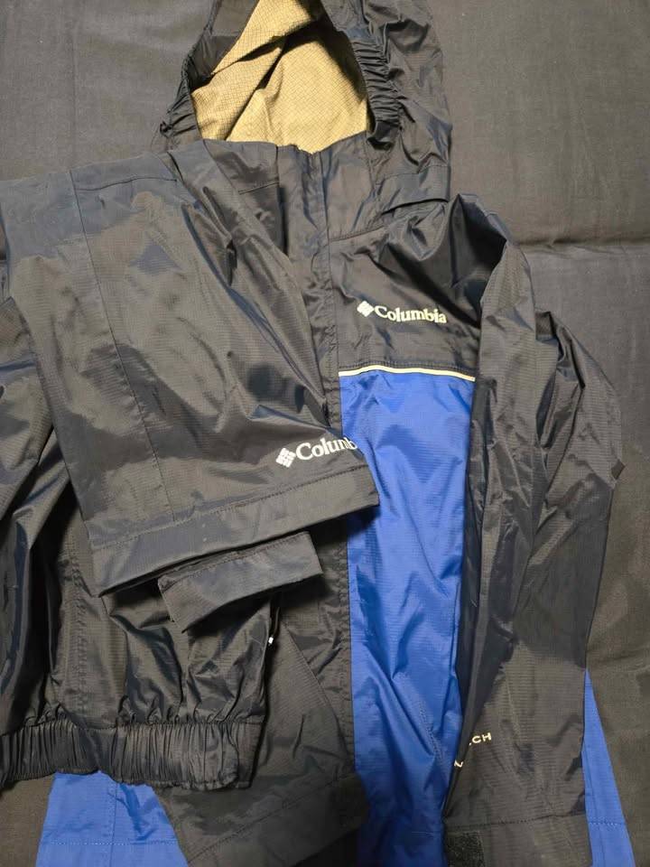 (XXS) Kids Columbia rain jacket set BLUE