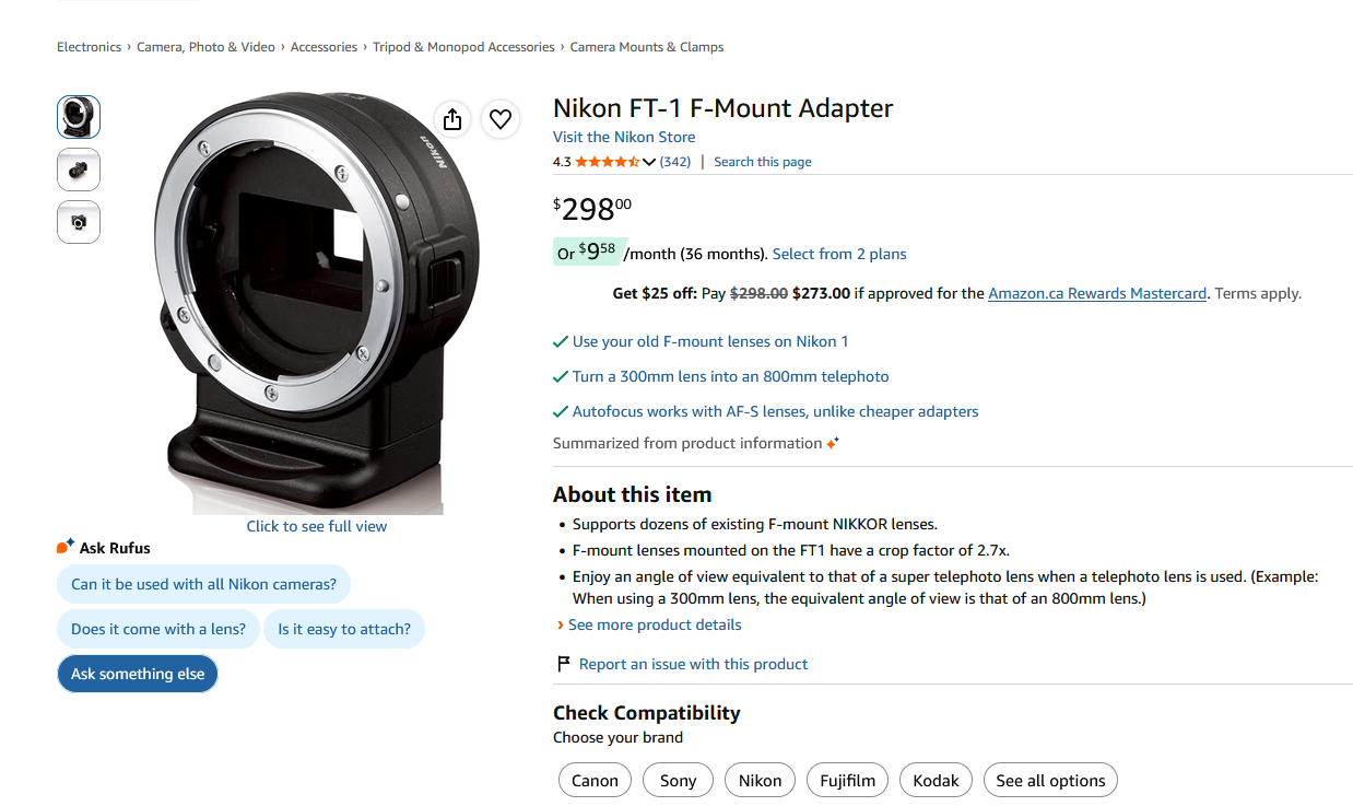 Nikon FT-1 F-Mount Adapter - photo 3