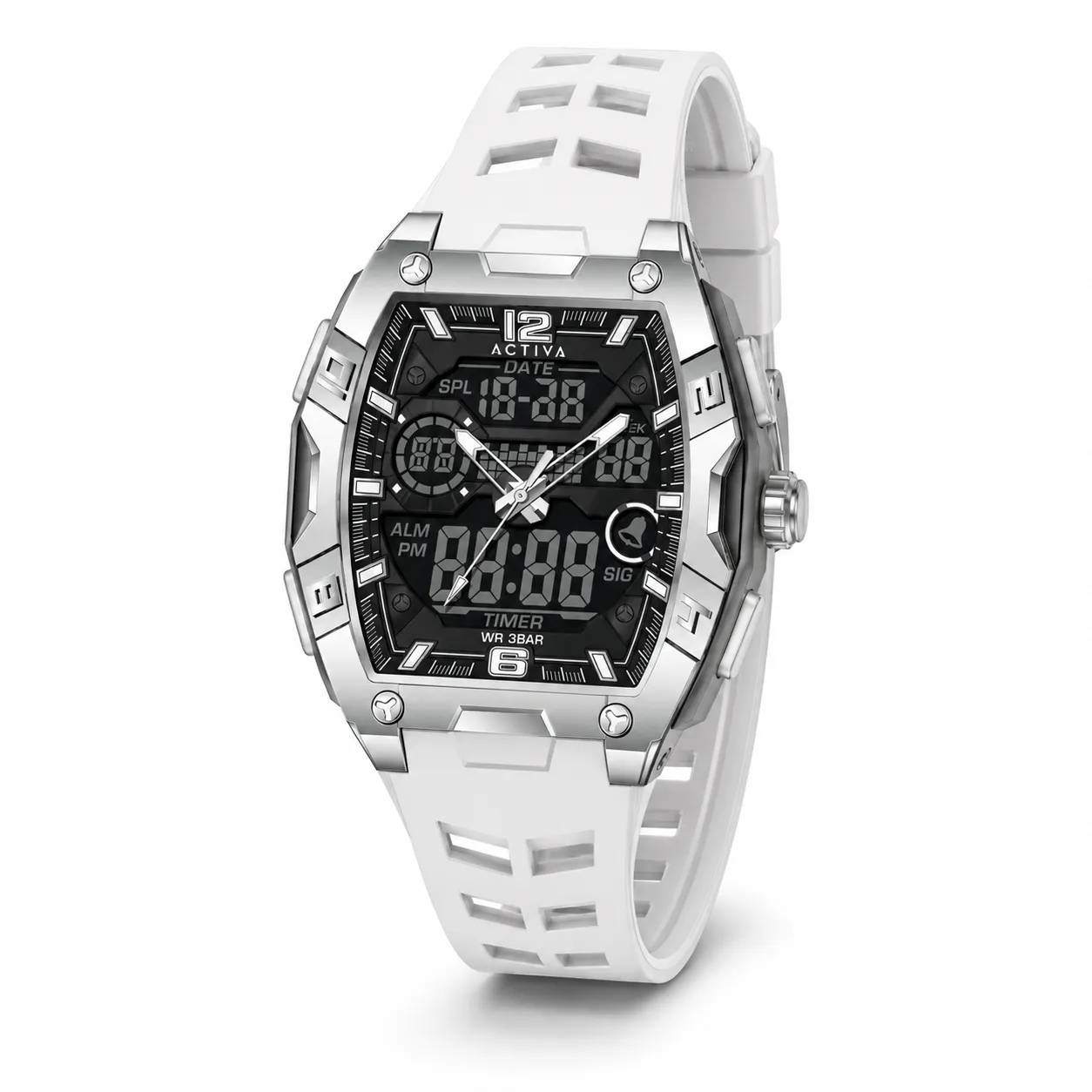 Activa Venzis X Invicta Digital Men's Watch - 50mm. White - photo 3