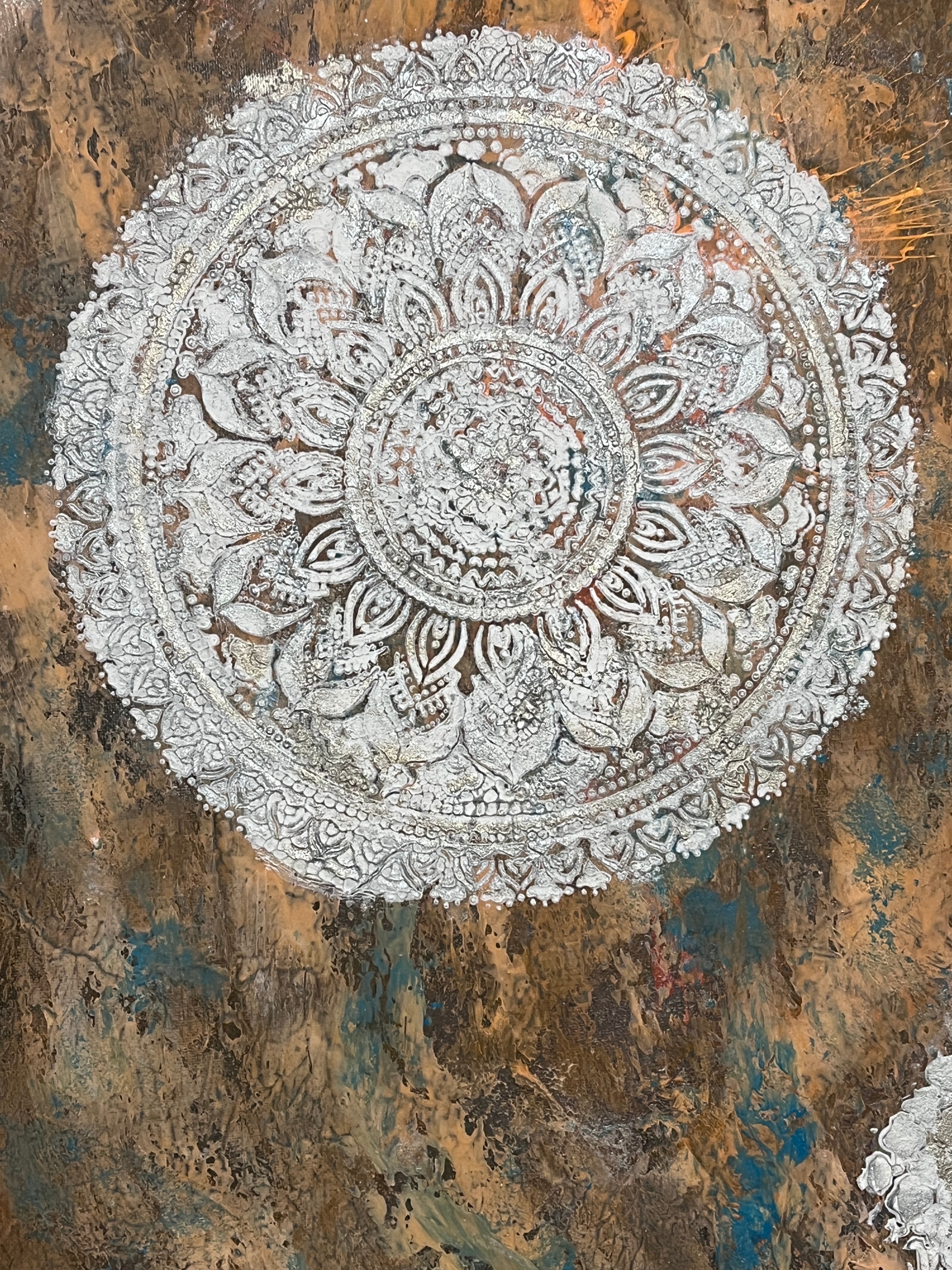 Patina modern painted canvas - photo 3