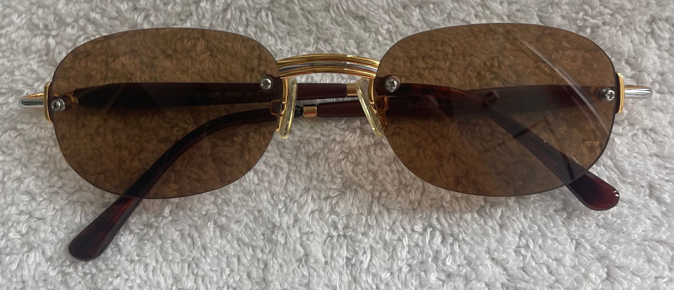 Vintage 90s Vecceli Italy Rimless Sunglasses Frame - Model 2008 - photo 4