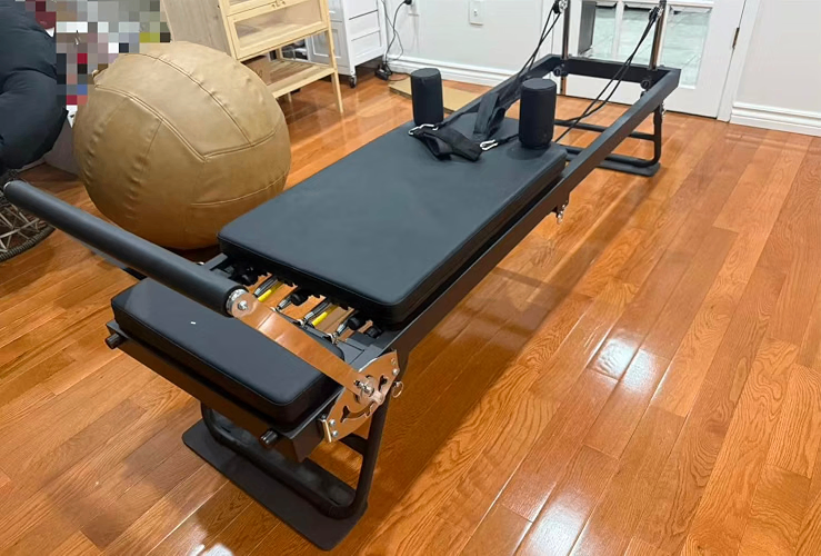 GYMAX Pilates Reformer Machine 660LBS Foldable Home Gym