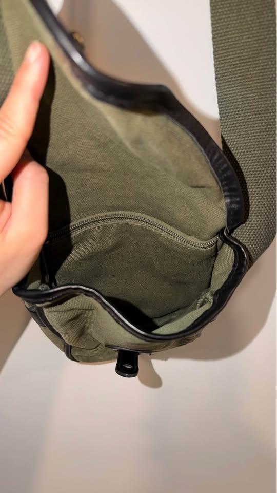 Olive Green Canvas Crossbody Bag - photo 3