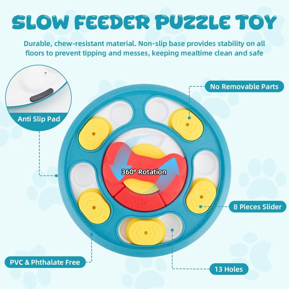 Dog Puzzle Feeder – Interactive Slow Feeder Toy - photo 2