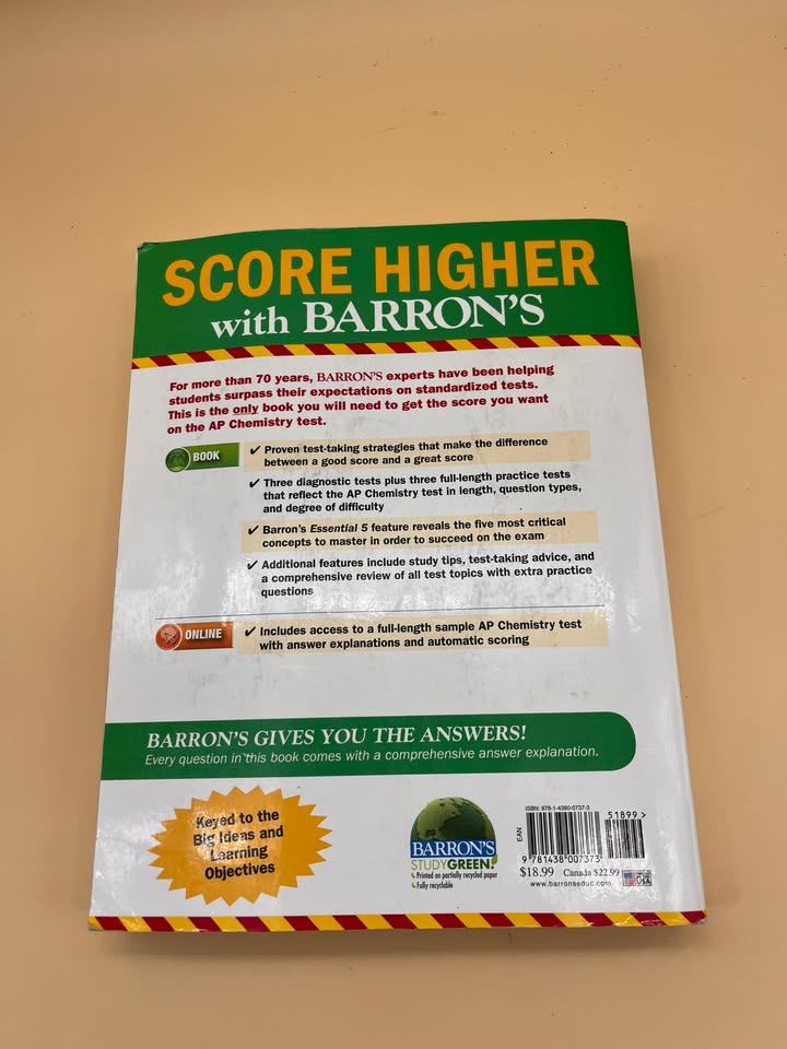 FREE - AP Chemistry Book - 8th Edition - AP Test Prep - photo 2