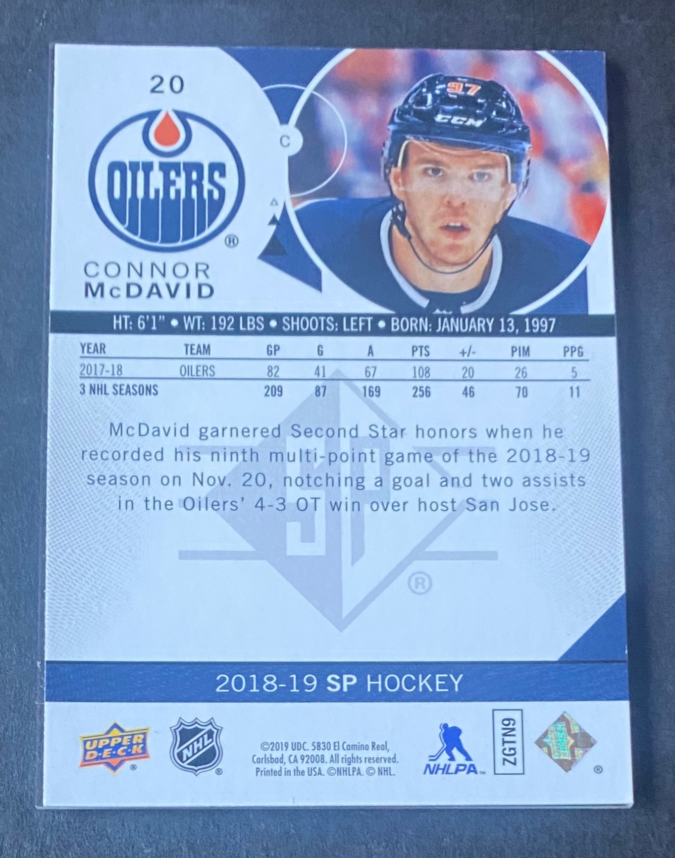 Edmonton Oilers Connor Mcdavid Camo Game Used Jersey - photo 2
