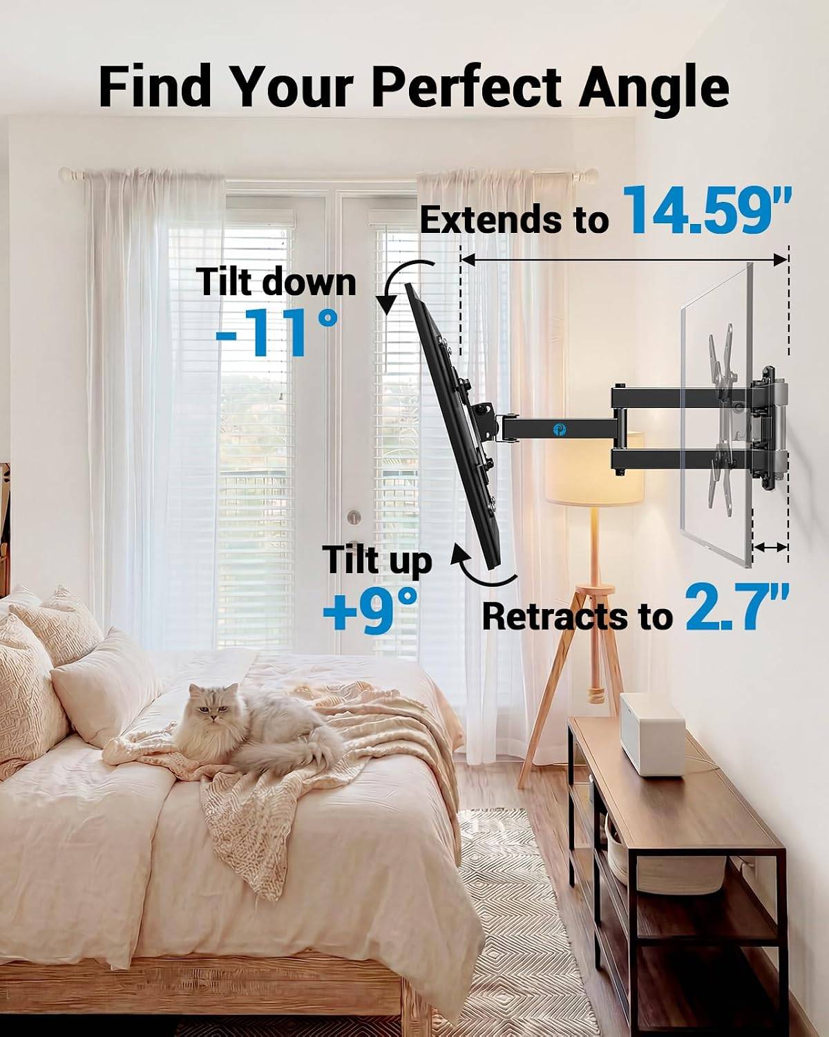 Full-Motion TV Wall Mount (13–43")