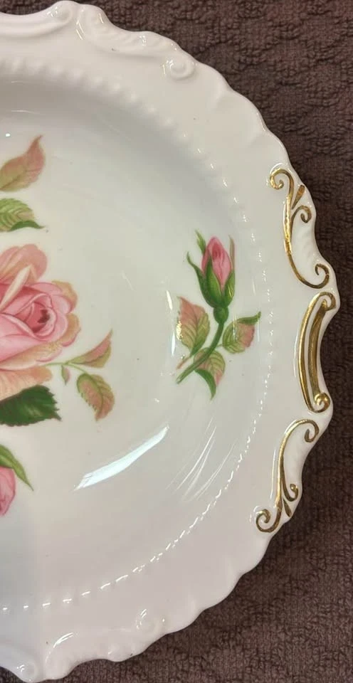 Rare Vintage Royal Albert Anniversary Rose Fruit Dessert Plate - photo 3