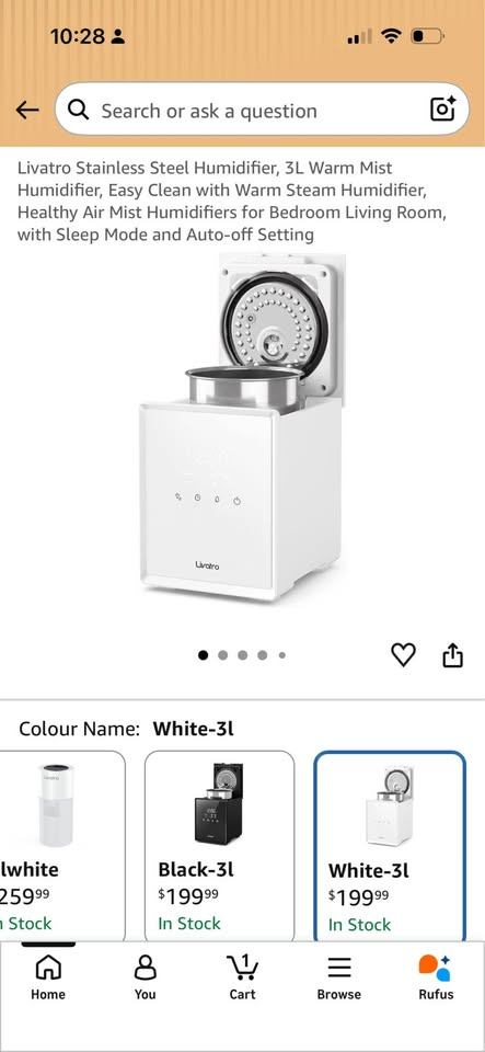 Livatro Stainless Steel Warm Mist Humidifier (new) - photo 2