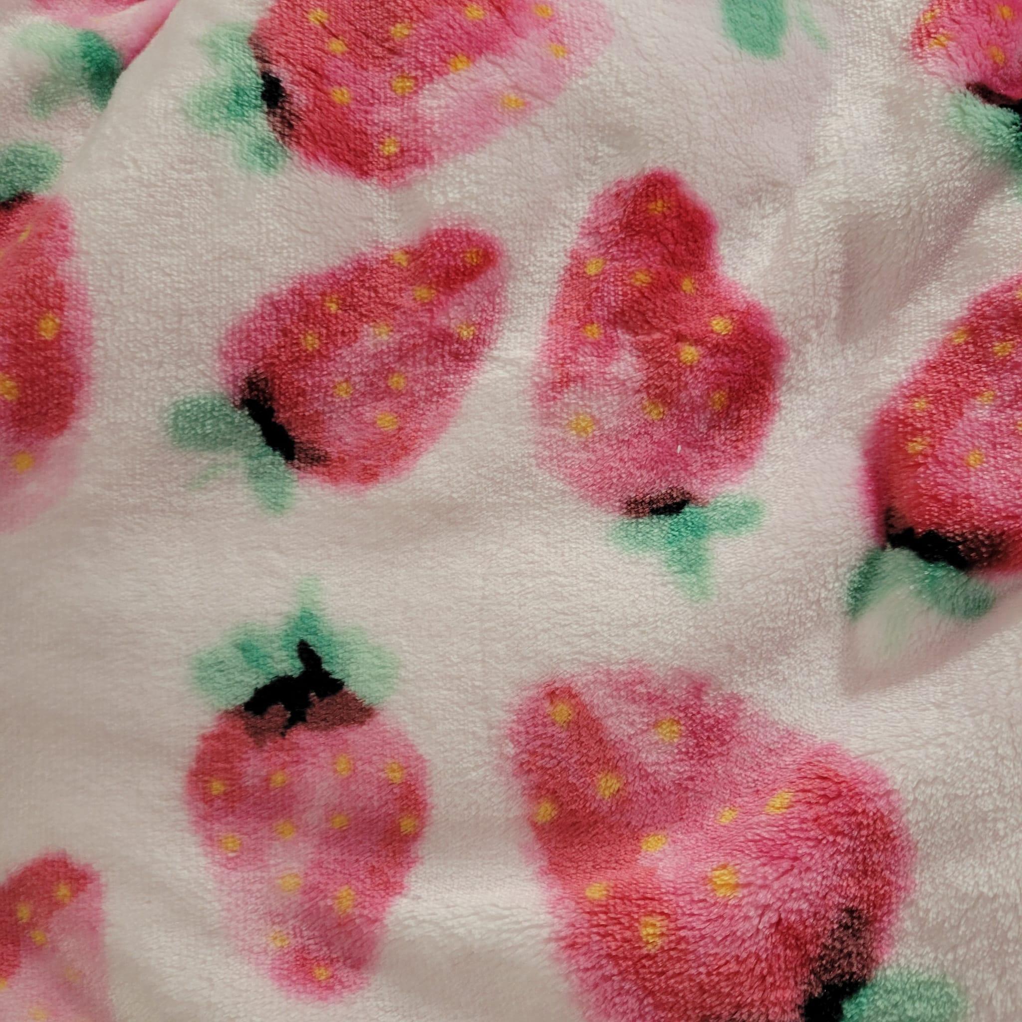 Throw Blanket Pink Strawberry Plush Rachel Roy - photo 4