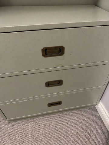 Tall Wood Storage Cabinet / Hutch with 3 Drawers - $100 - photo 3