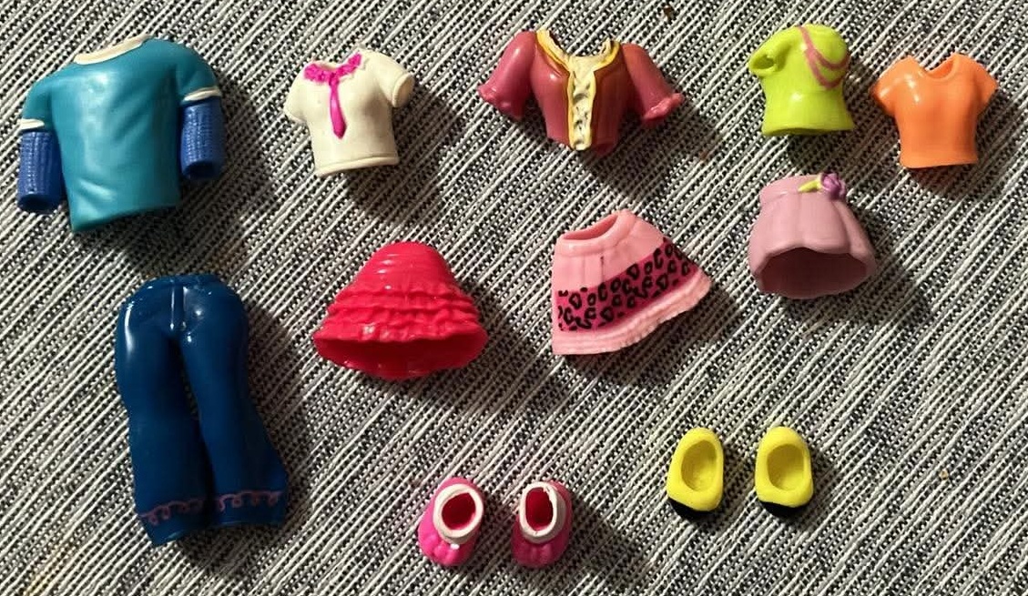 Polly Pocket Clothes Lot - 11 Pieces