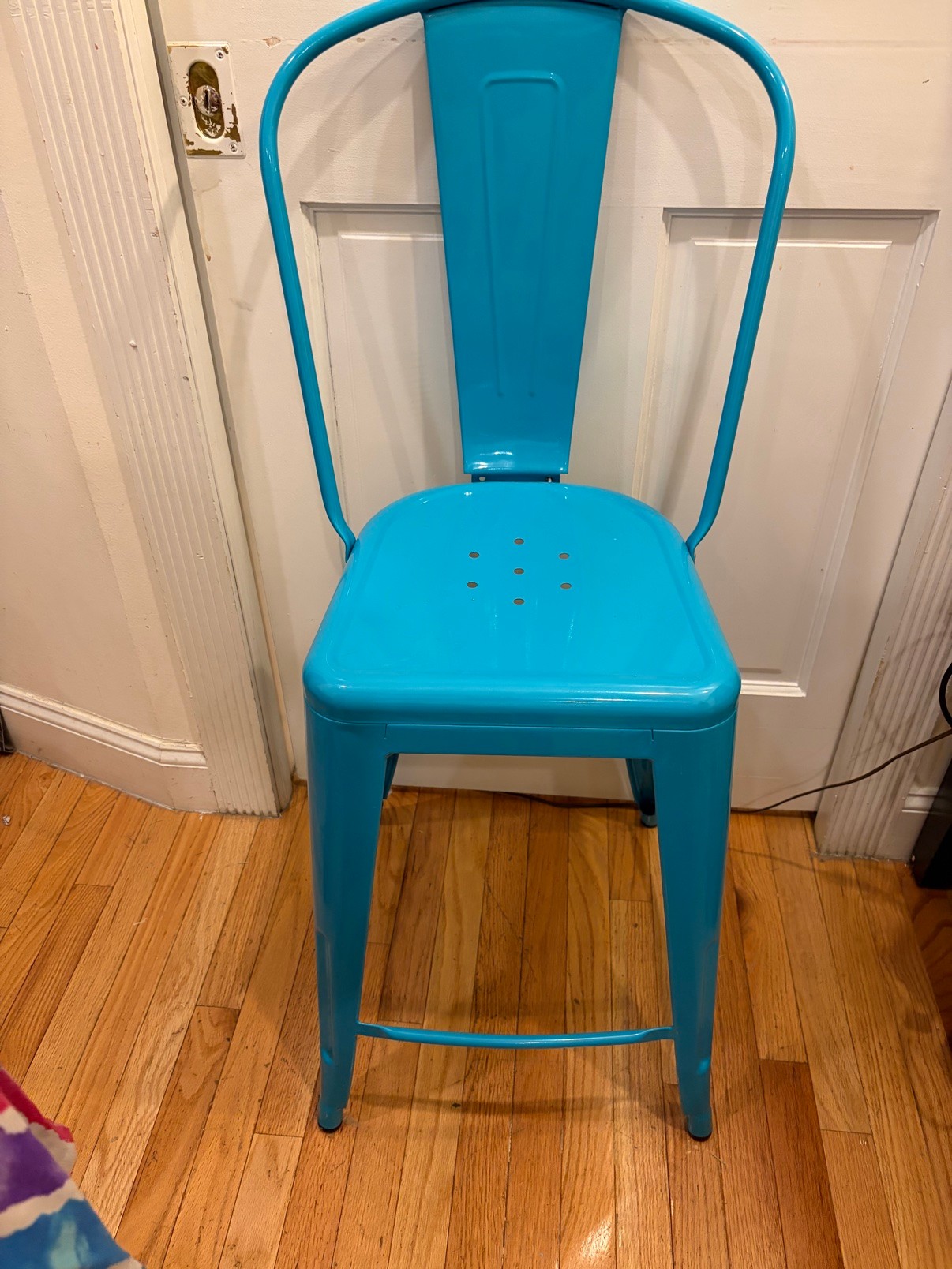 Turquoise Metal Industrial Bistro Chair - photo 5