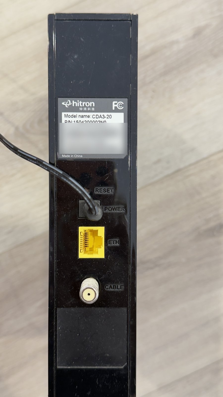 Cable Modem – Hitron CDA3-20, DOCSIS 3.0, with Power Adapter - photo 3