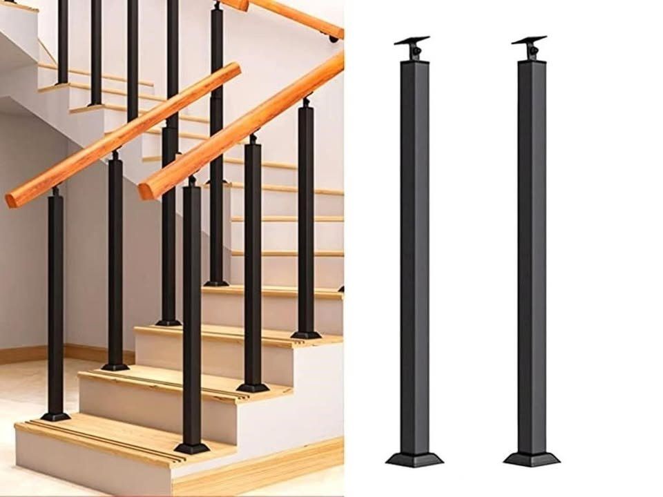 2 PACK Metal Baluster Railing Spindles 270° for Stair Deck Porch