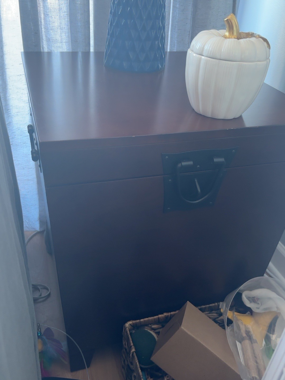 Pair of Matching Campaign Style End Tables - photo 2