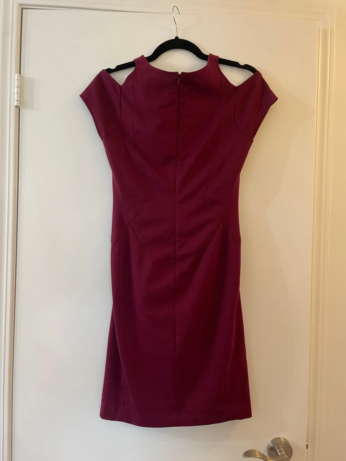 Zac Posen burgundy off-shoulder bodycon dress, size 0 - photo 2