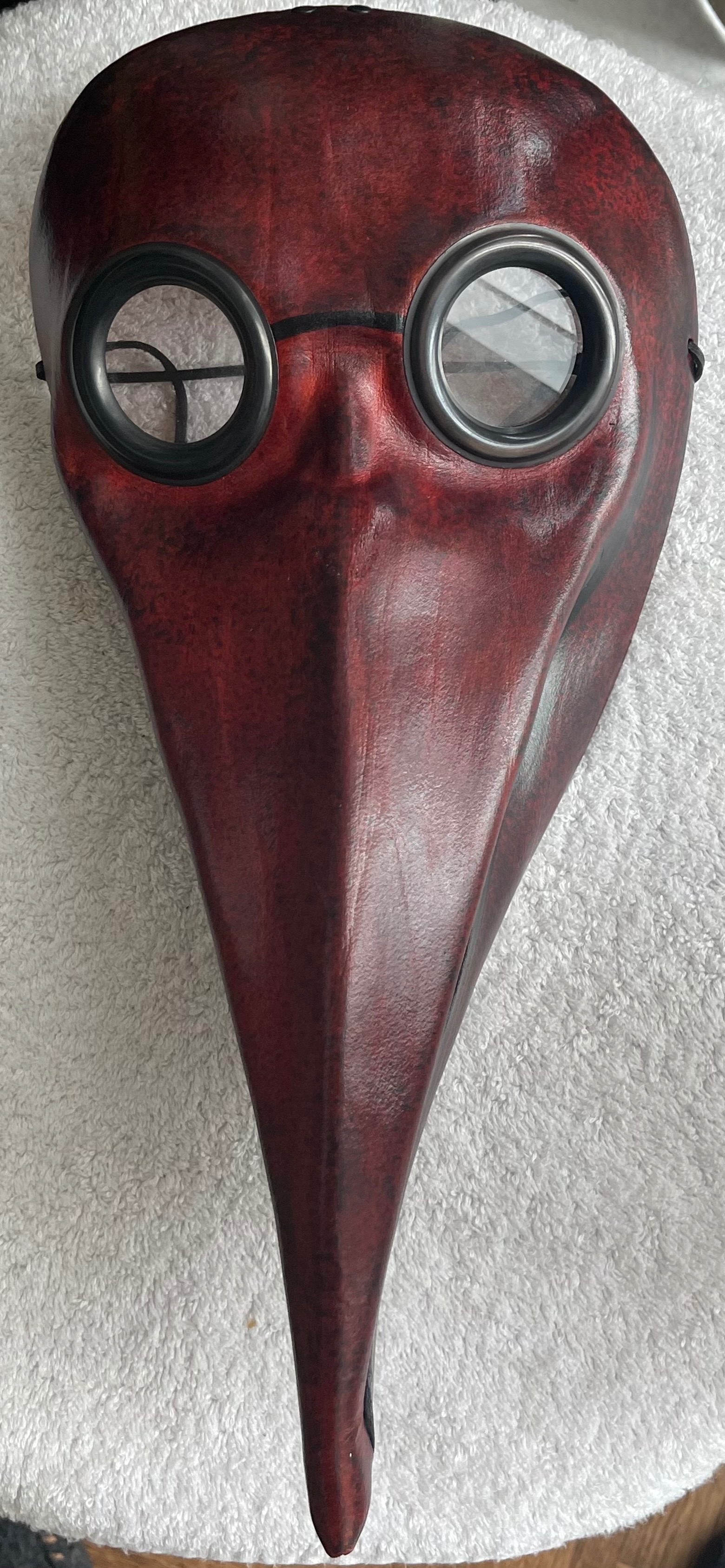 Real Leather Plague Doctor Mask - Halloween Costume