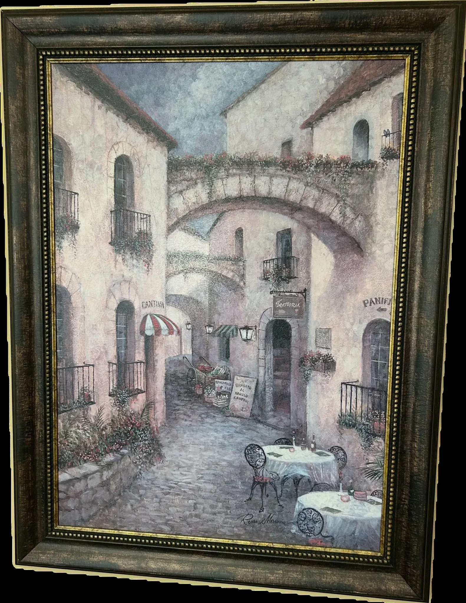 Ruane Manning Italian Courtyard Framed Art Print