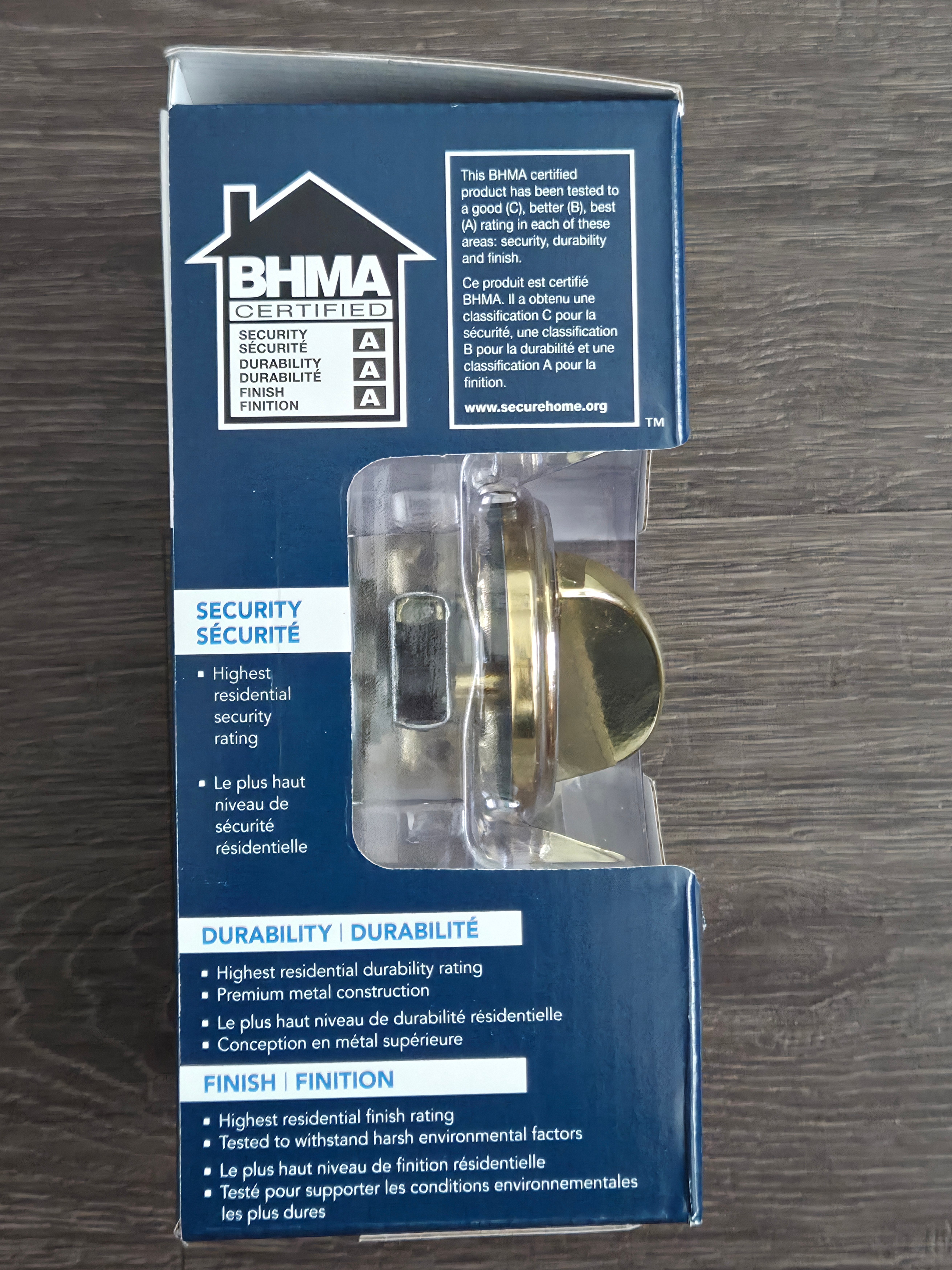 Brand New Schlage Single Cylinder Deadbolt – Bright Brass - photo 3