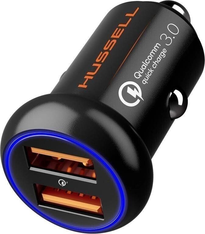 NEW HUSSELL Car Charger Adapter 3.0 Fast Charge, Dual USB ports - photo 5