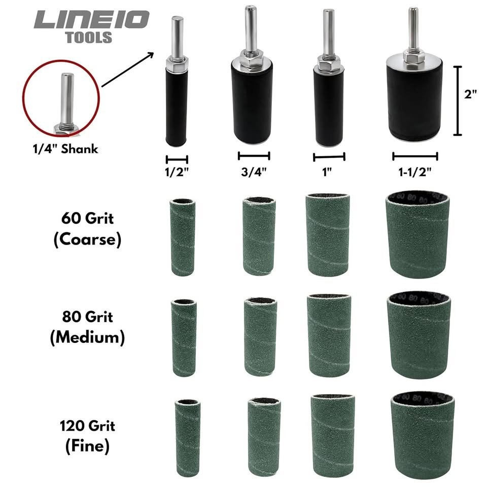 Line 10 Tools -16 Pack Blue Zirconia Sanding Drums - photo 3