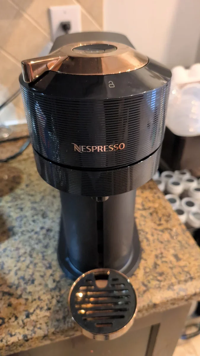Nespresso Vertuo Next Coffee Machine - Black & Rose Gold
