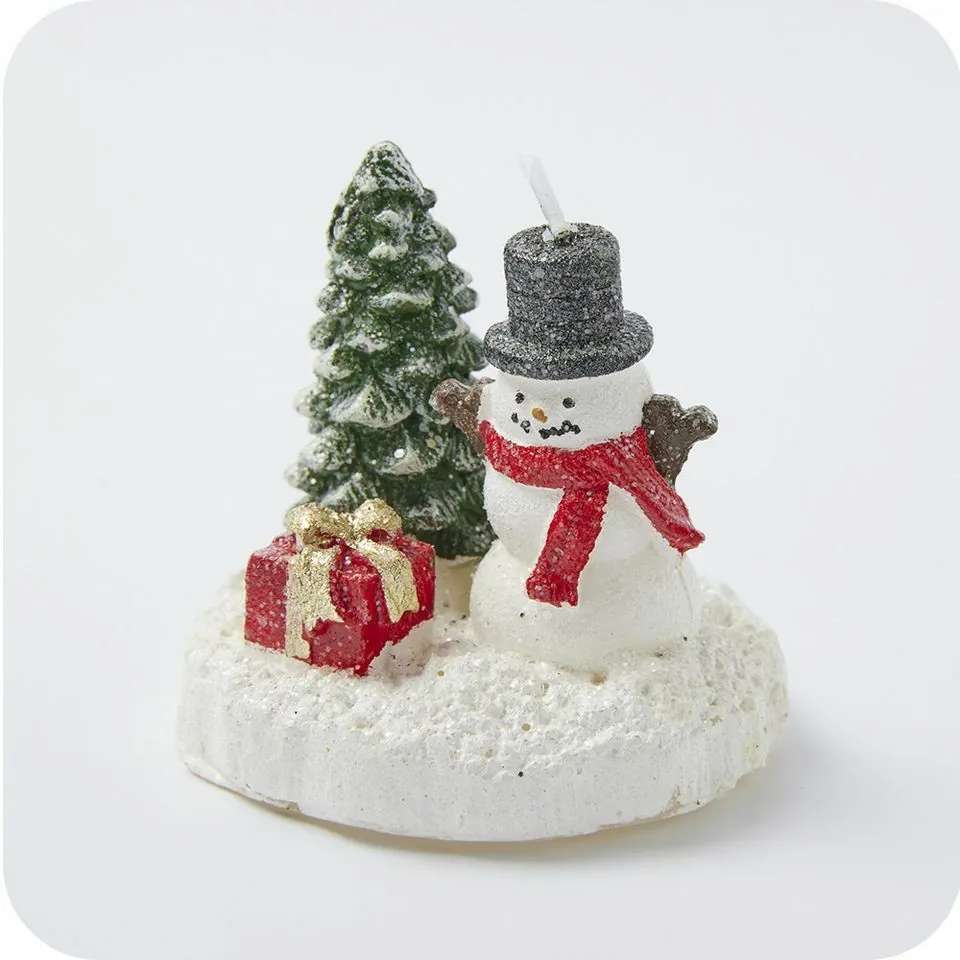 Christmas Tree Snowman Present Candle Stocking Stuffer