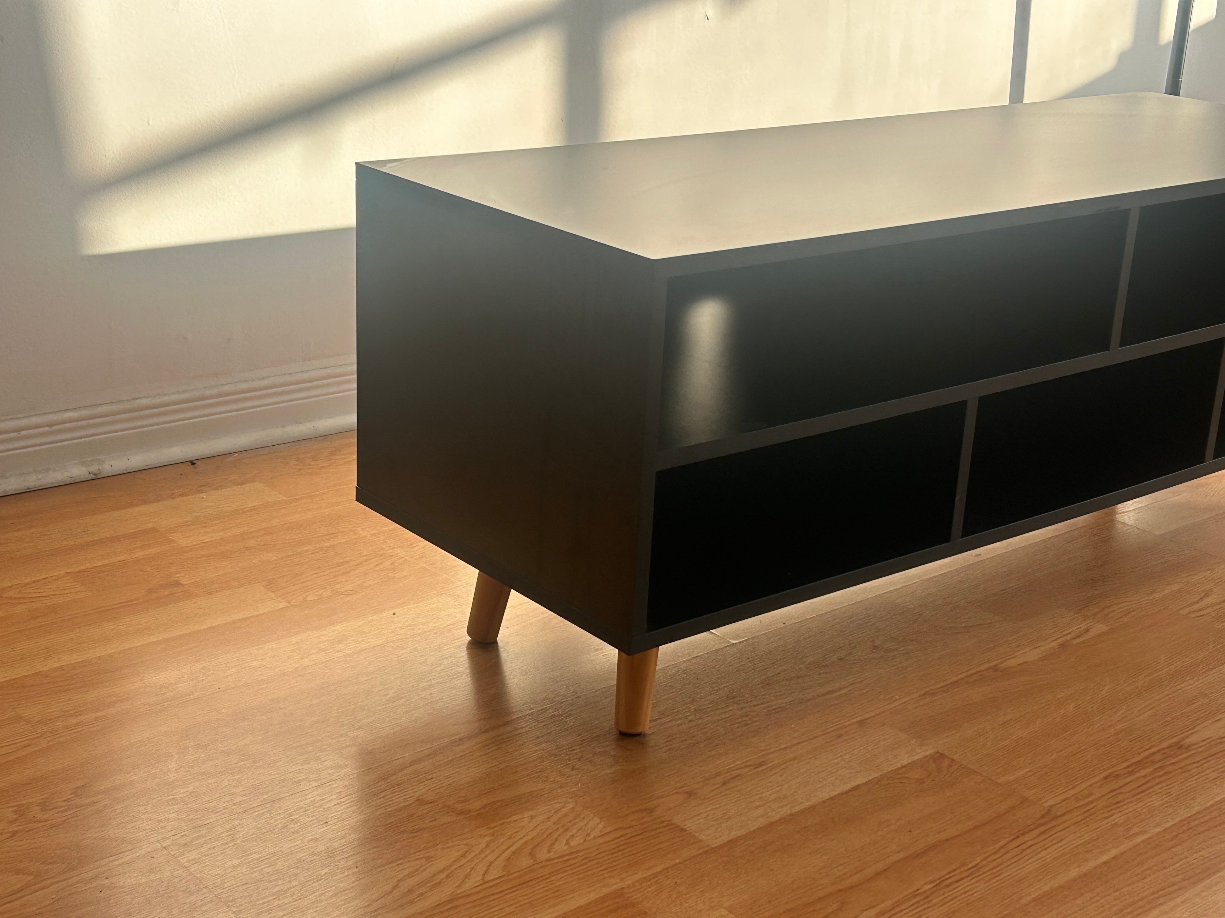 Modern Black TV Stand / Entertainment Unit - photo 3