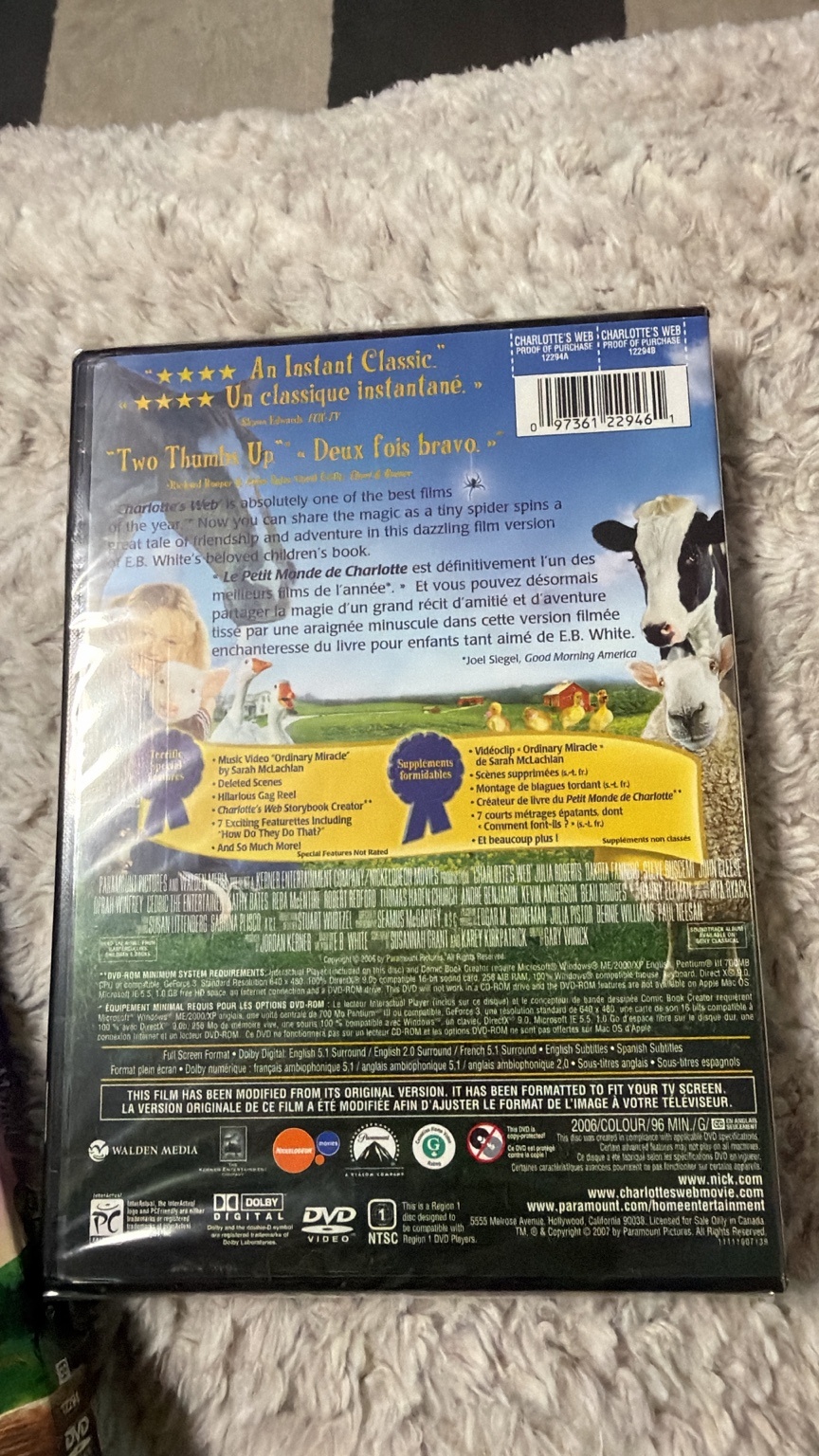 Charlotte’s Web DVD (2006) – BRAND NEW FACTORY SEALED - photo 2