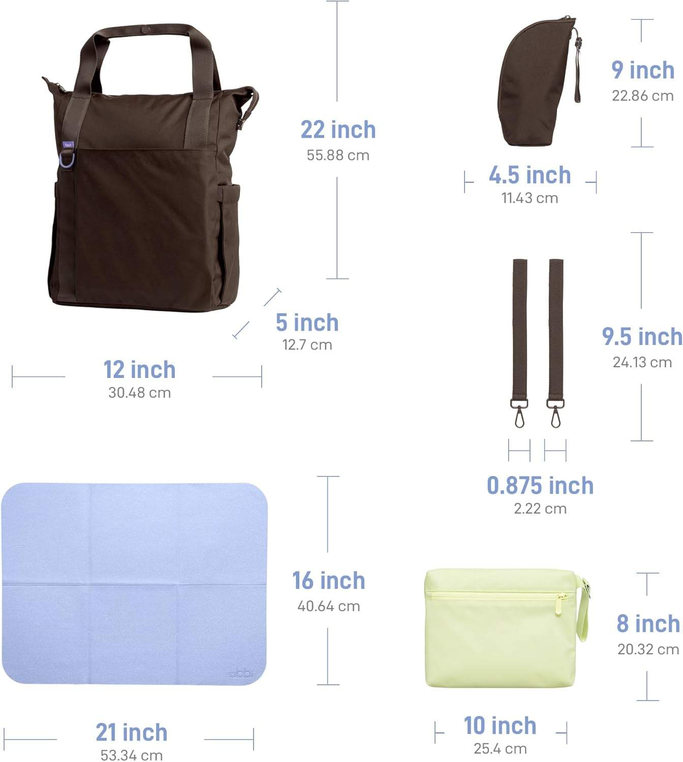 NEW~ Ubbi Fleuri Diaper Bag Backpack – 12 Pockets + Mat - photo 4