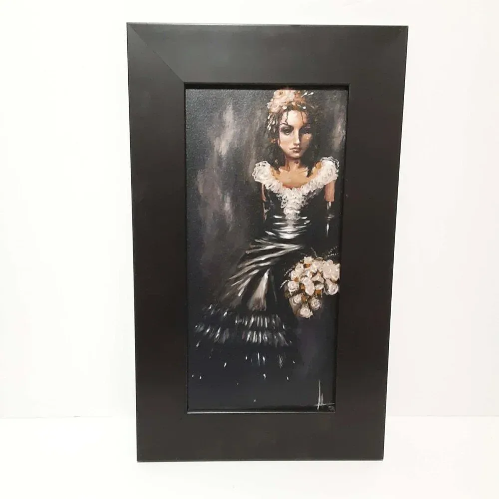 Angelina Wrona Framed Painting - "The Bridesmaid"