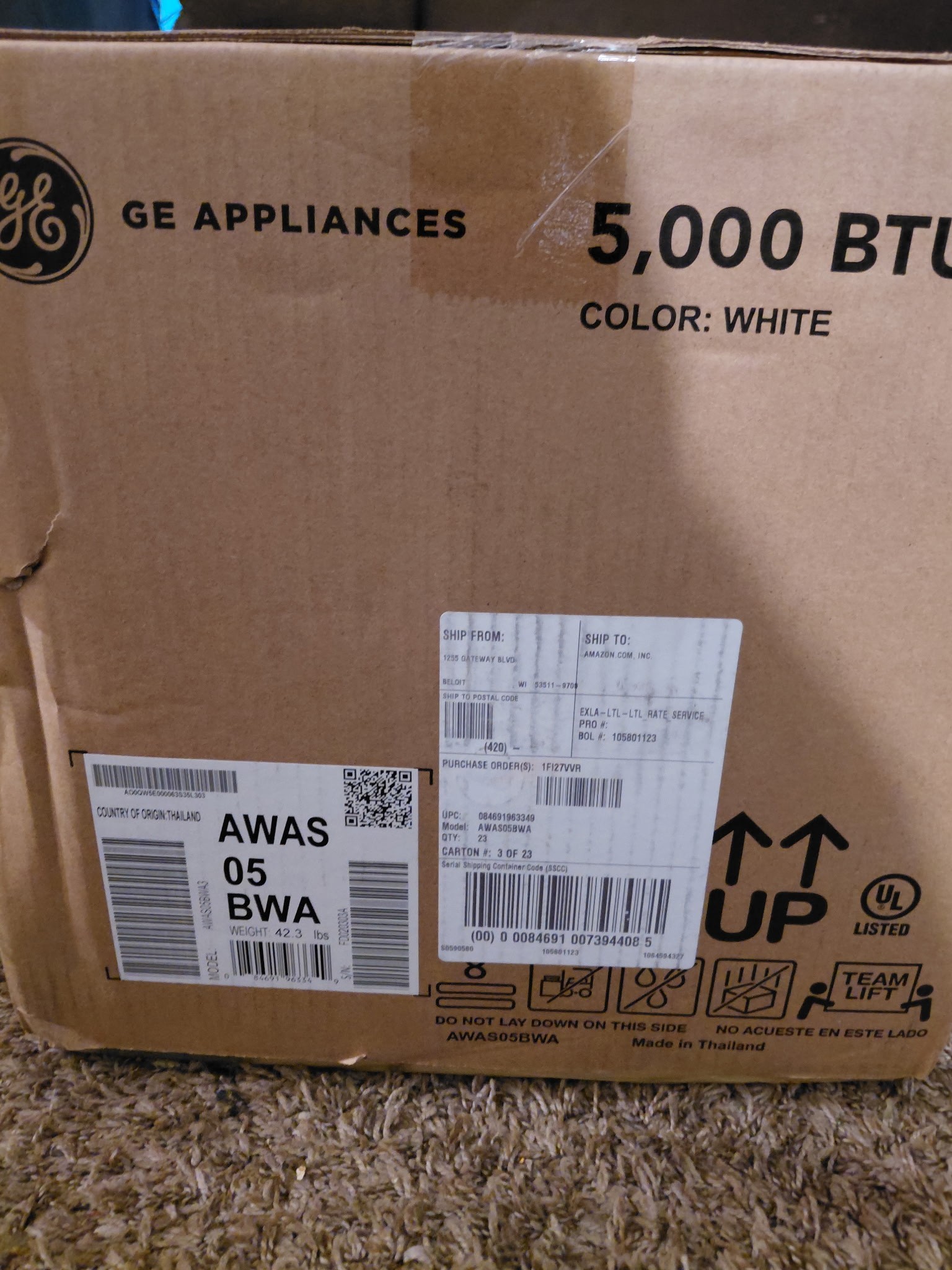 GE Appliances Room Air Conditioner /HR Whit5,000 BTUe