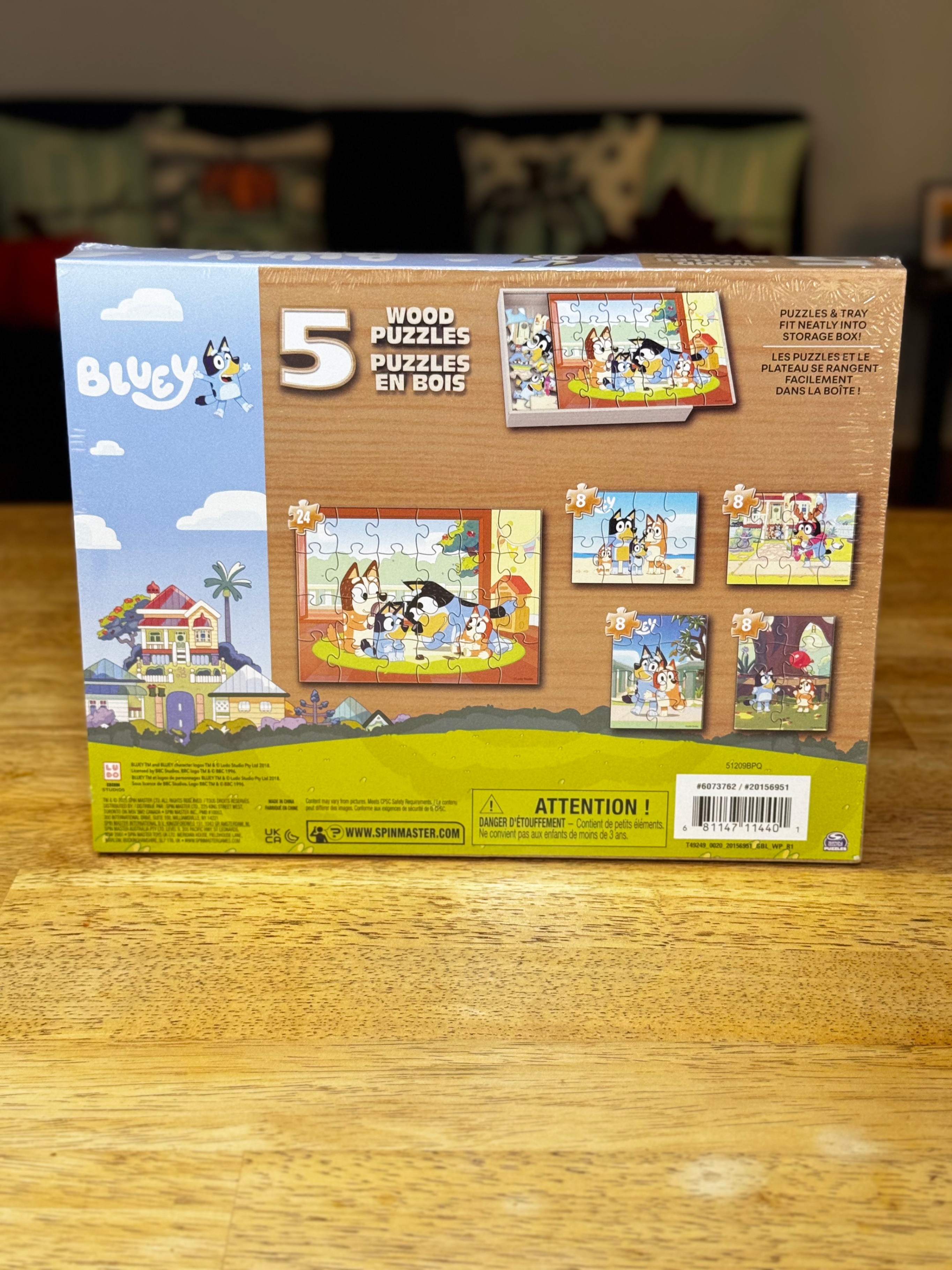 Bluey Wooden Puzzle Set – 5 Wooden Puzzles – Ages 4+ - photo 2